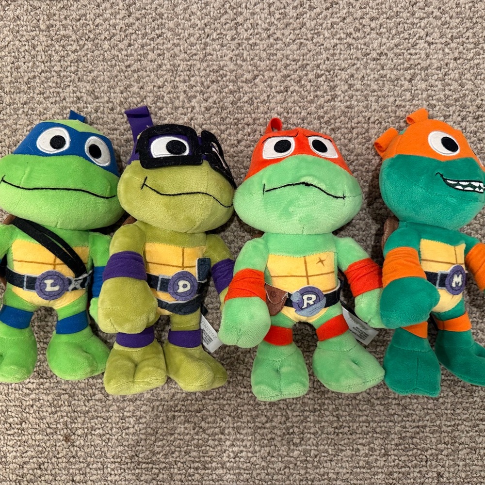 Ninja Turtle Stuffed Animals - Set of 4